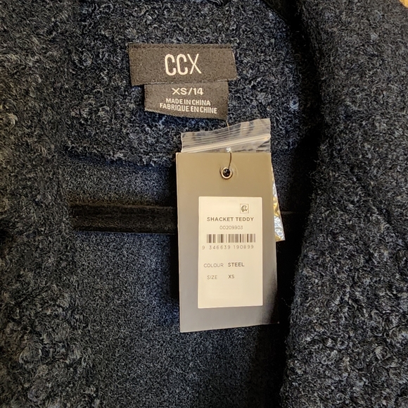 NWT City Chic CCX Teddy Shacket Steel Blue Size 14 - Picture 7 of 12